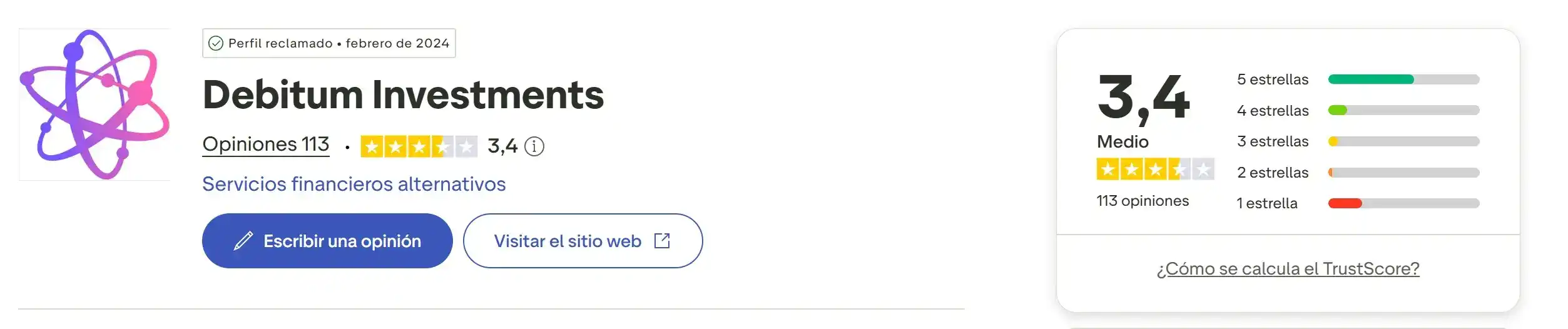Nota Debitum en Trustpilot