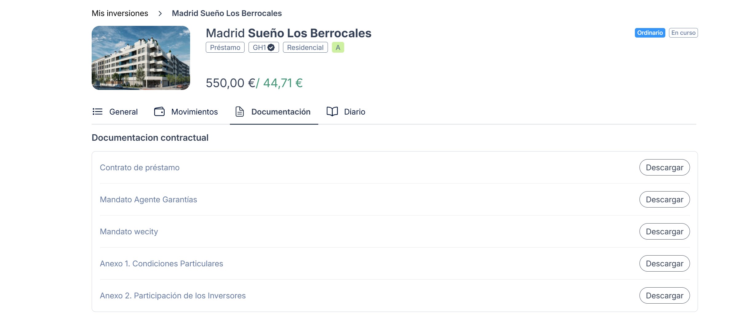 Documentación sobre proyectos en Wecity