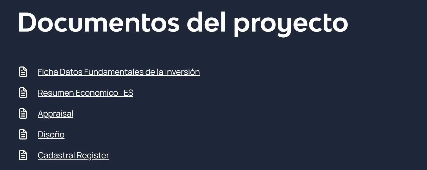 Documentación para proyectos en Urbanitae