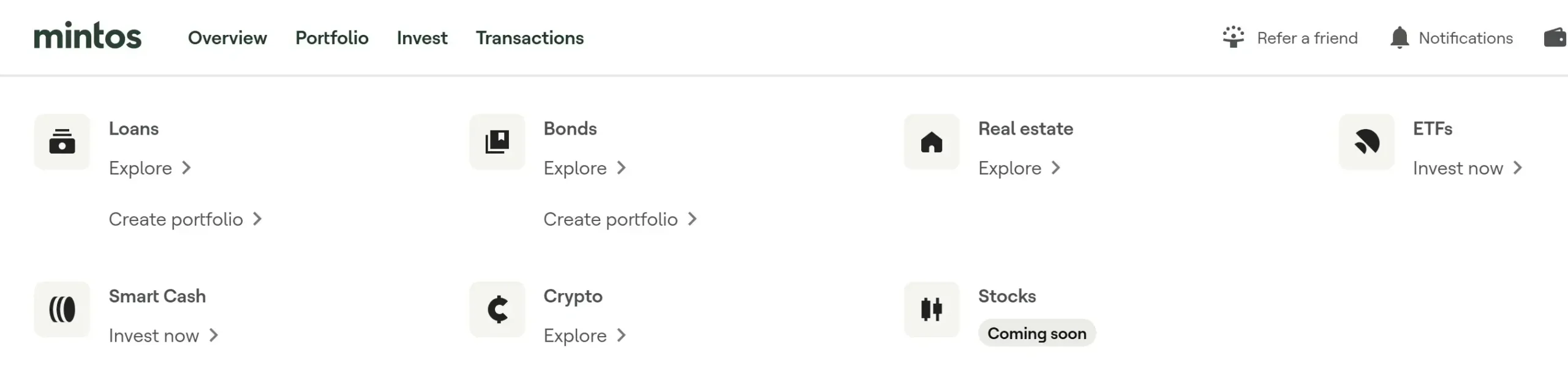 Inversiones disponibles en Mintos