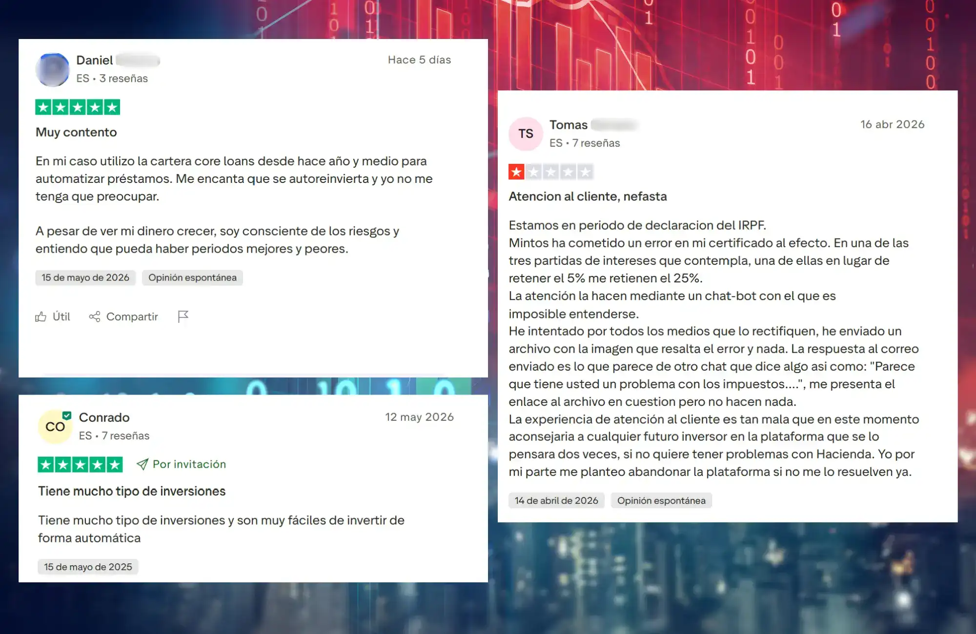 Mintos opiniones Trustpilot 2026