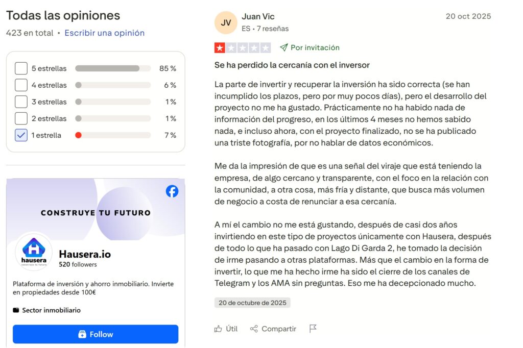 Opiniones negativas Hausera