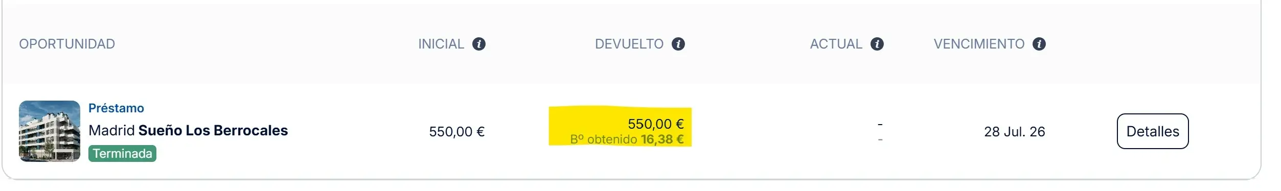 Inversión de 500+50€
